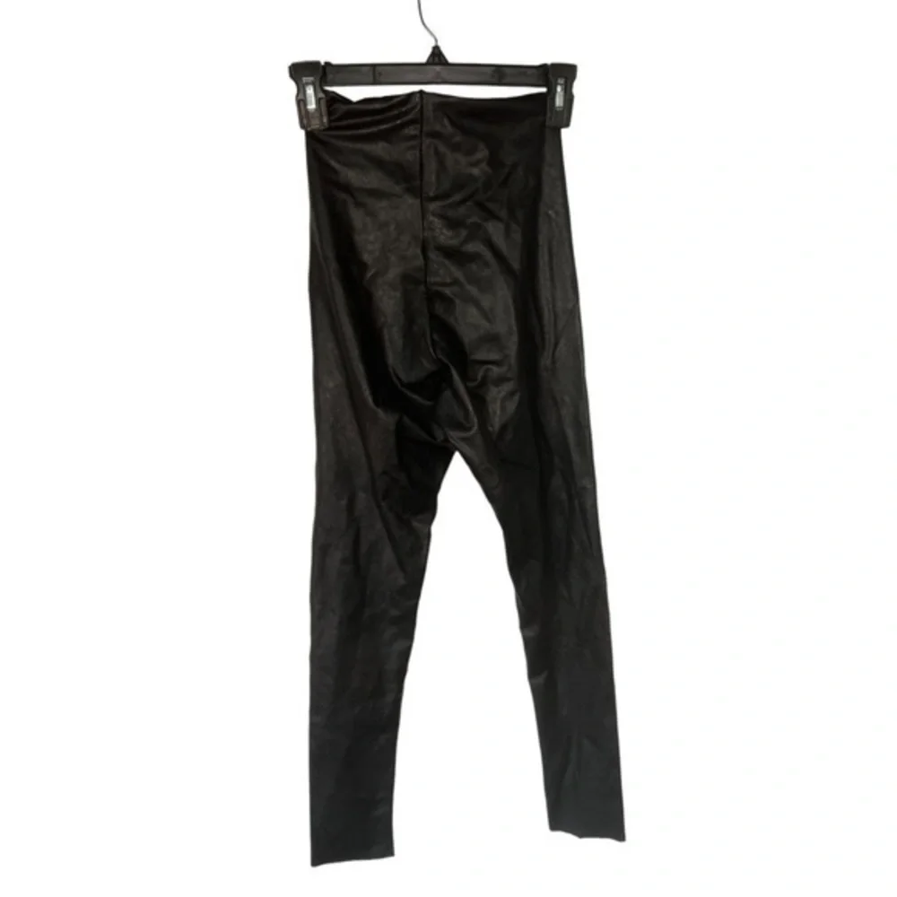 Commando SLG06 Black Faux Leather Leggings Size Extra Large XL